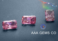 Custom Pink Moissanite Loose Stones Radiant Cutting 5mm x 7mm